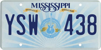 MS license plate YSW438
