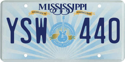 MS license plate YSW440