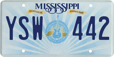 MS license plate YSW442