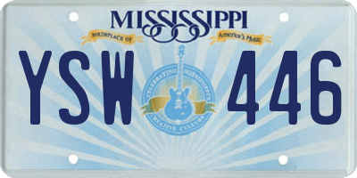 MS license plate YSW446
