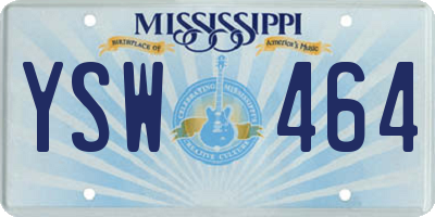 MS license plate YSW464