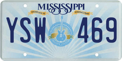 MS license plate YSW469