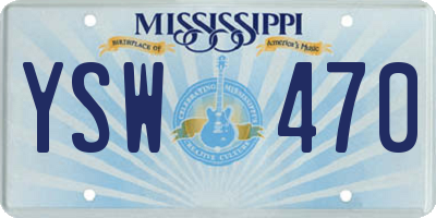 MS license plate YSW470