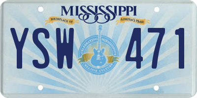 MS license plate YSW471