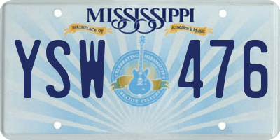 MS license plate YSW476