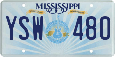MS license plate YSW480