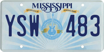 MS license plate YSW483