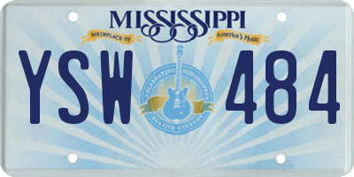 MS license plate YSW484