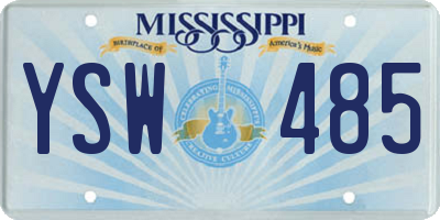 MS license plate YSW485