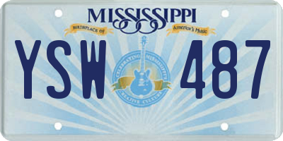 MS license plate YSW487