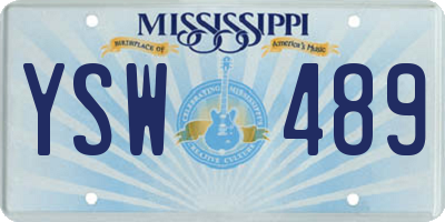 MS license plate YSW489