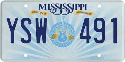MS license plate YSW491