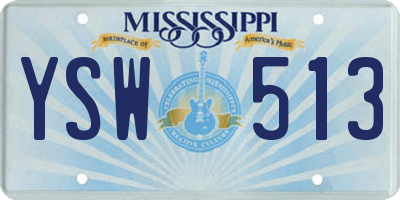 MS license plate YSW513