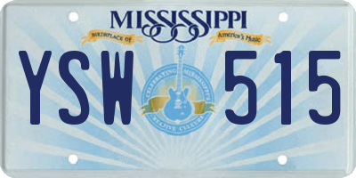 MS license plate YSW515