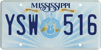 MS license plate YSW516