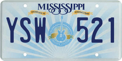 MS license plate YSW521