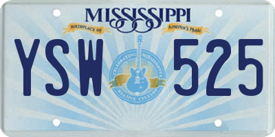 MS license plate YSW525
