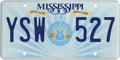 MS license plate YSW527