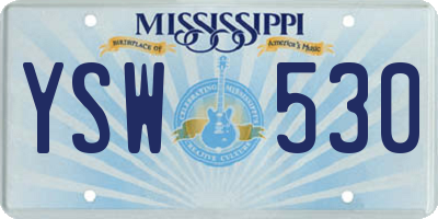 MS license plate YSW530