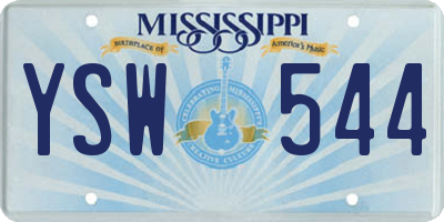 MS license plate YSW544