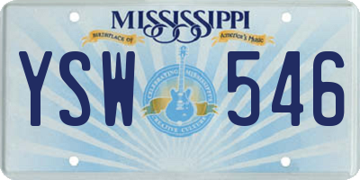 MS license plate YSW546