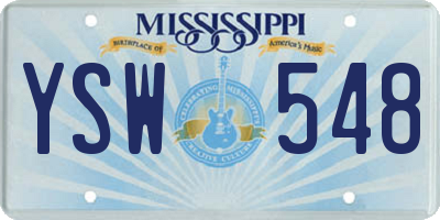 MS license plate YSW548
