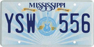 MS license plate YSW556