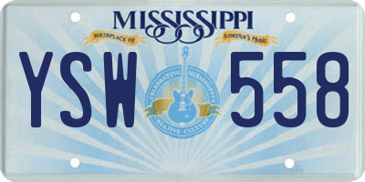 MS license plate YSW558