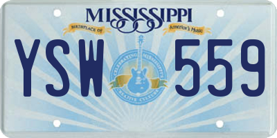 MS license plate YSW559