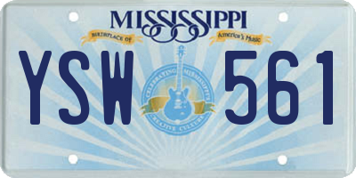 MS license plate YSW561