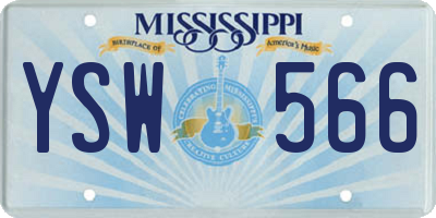 MS license plate YSW566