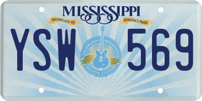 MS license plate YSW569
