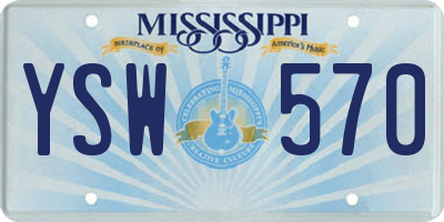 MS license plate YSW570