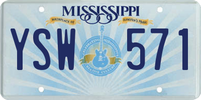 MS license plate YSW571