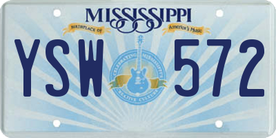MS license plate YSW572