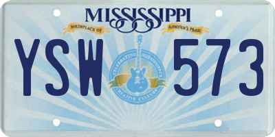 MS license plate YSW573