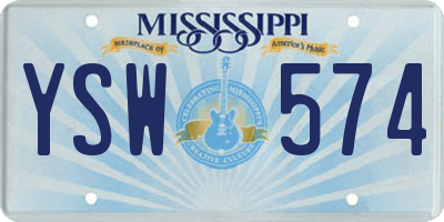 MS license plate YSW574