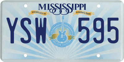 MS license plate YSW595