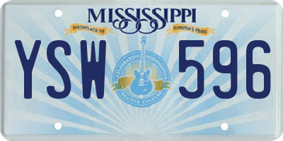MS license plate YSW596