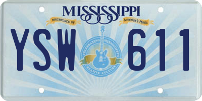 MS license plate YSW611