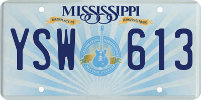 MS license plate YSW613