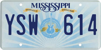MS license plate YSW614