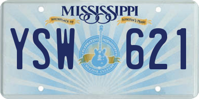 MS license plate YSW621