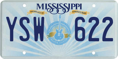 MS license plate YSW622
