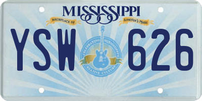 MS license plate YSW626