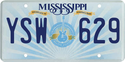 MS license plate YSW629