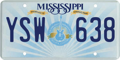 MS license plate YSW638