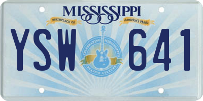 MS license plate YSW641