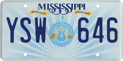 MS license plate YSW646