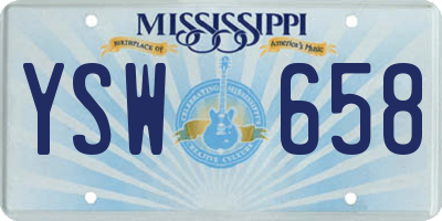 MS license plate YSW658
